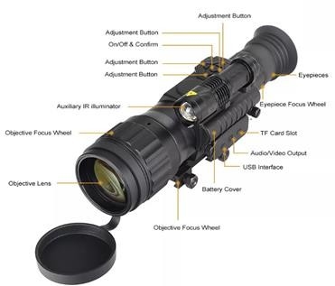 3x50保証のためのIR照明器との赤外線デジタルの夜間視界の規模